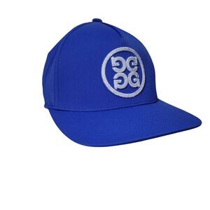 G/FORE Mens Golf Hat Gradient Circle G Stretch Twill Blue Flexfit Flat Bill NEW